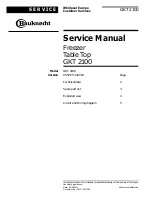 Bauknecht GKT 2100 Service Manual preview