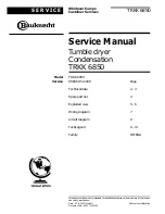 Bauknecht TRKK 6850 Service Manual preview