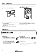 Preview for 3 page of Bauknecht TRPC 86531 Instructions For Use Manual