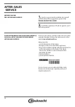 Preview for 44 page of Bauknecht TRPC 86531 Instructions For Use Manual