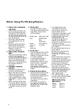 Preview for 4 page of Bauknecht WA3108 Instructions For Use Manual