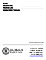 Preview for 2 page of BAUMAN 1040B Operator'S Manual