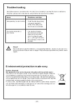 Preview for 22 page of baumarkt 1027689 Installation And Operating Instructions Manual