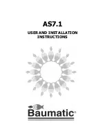 Предварительный просмотр 1 страницы Baumatic AS7.1 User And Installation Instructions Manual