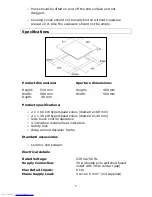 Предварительный просмотр 8 страницы Baumatic B14.2SS User Manual