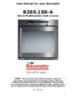 Preview for 2 page of Baumatic B260.1SS-A Instruction Manual