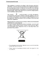 Предварительный просмотр 4 страницы Baumatic B262ss User Manual