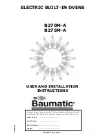 Предварительный просмотр 2 страницы Baumatic B270M Instruction Manual