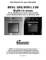 Предварительный просмотр 2 страницы Baumatic B501.1BS Instruction Manual