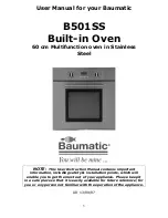 Preview for 3 page of Baumatic B501SS Instruction Manual