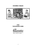 Preview for 27 page of Baumatic B501SS Instruction Manual