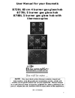 Предварительный просмотр 2 страницы Baumatic B72BL Instruction Manual