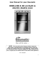 Предварительный просмотр 2 страницы Baumatic B905.2SS-A Instruction Manual