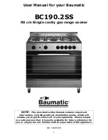 Preview for 2 page of Baumatic BC190.2SS Insrtuction Manual