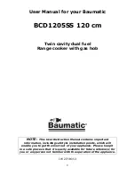 Preview for 2 page of Baumatic BCD1205SS 120cm Instruction Manual