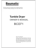 Baumatic BCD71 Owner'S Manual предпросмотр