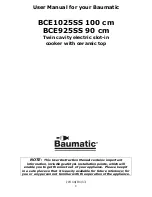 Preview for 2 page of Baumatic BCE1025SS Instruction Manual