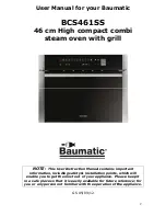 Предварительный просмотр 2 страницы Baumatic BCS461SS Instruction Manual