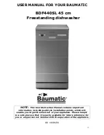 Предварительный просмотр 2 страницы Baumatic BDF440SL Instruction Manual