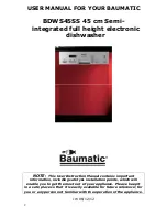 Preview for 2 page of Baumatic BDWS45SS Instruction Manual