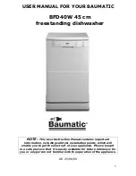 Предварительный просмотр 2 страницы Baumatic BFD40W Instruction Manual