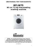 Предварительный просмотр 2 страницы Baumatic BFLW75 Instruction Manual