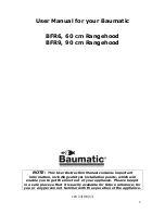 Preview for 2 page of Baumatic BFR6 Instruction Manual