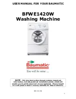 Предварительный просмотр 2 страницы Baumatic BFWE1420W User Manual