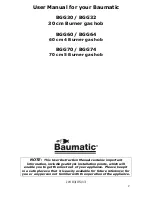 Preview for 2 page of Baumatic BGG30 Instruction Manual