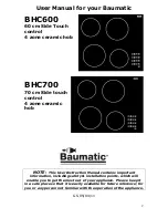 Предварительный просмотр 2 страницы Baumatic BHC600 Instruction Manual