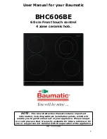 Предварительный просмотр 2 страницы Baumatic BHC606BE Instruction Manual