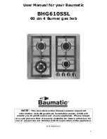 Предварительный просмотр 2 страницы Baumatic BHG610SSL Instruction Manual