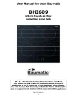 Предварительный просмотр 2 страницы Baumatic BHI609 Instruction Manual