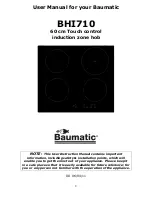 Предварительный просмотр 2 страницы Baumatic BHI710 User Manual