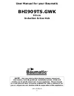 Preview for 2 page of Baumatic BHI909TS. GWK Instruction Manual