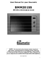 Preview for 2 page of Baumatic BMM201SS Instruction Manual