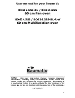 Preview for 2 page of Baumatic BO16.5SS Instruction Manual