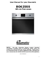 Preview for 2 page of Baumatic BO625SS User Manual