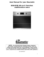 Предварительный просмотр 2 страницы Baumatic BO643SS Instruction Manual