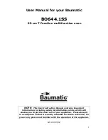 Предварительный просмотр 2 страницы Baumatic BO644.1SS Instruction Manual