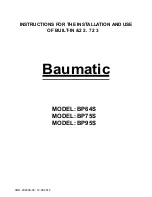 Предварительный просмотр 1 страницы Baumatic BP64S Instructions For The Installation And Use