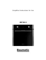 Предварительный просмотр 1 страницы Baumatic BSPO610 Simplified Instructions For Use