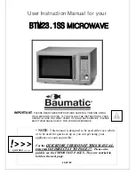 Предварительный просмотр 2 страницы Baumatic BTM23.1SS Instruction Manual