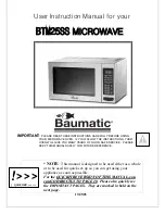 Предварительный просмотр 1 страницы Baumatic BTM25SS User Instruction Manual