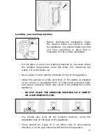 Предварительный просмотр 27 страницы Baumatic BWM1417W Instruction Manual