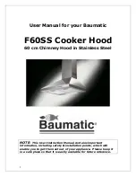 Preview for 2 page of Baumatic F60 SS User Manual