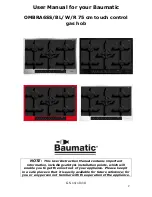 Preview for 2 page of Baumatic OMBRA6BL Instruction Manual