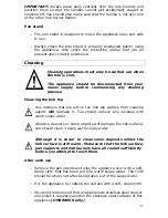 Preview for 17 page of Baumatic OMBRA6BL Instruction Manual