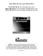 Предварительный просмотр 2 страницы Baumatic P619BS Instruction Manual