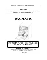 Preview for 2 page of Baumatic SUPREMA1SS Instruction Manual